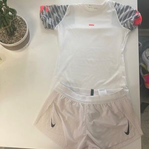 Nike white Aeroswift shorts